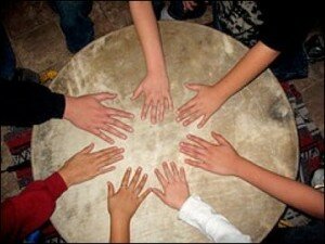 Drum Circle Oglala Lakota Plan Thunder Valley CDC