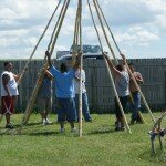 Setting up the Tipi Building Together
